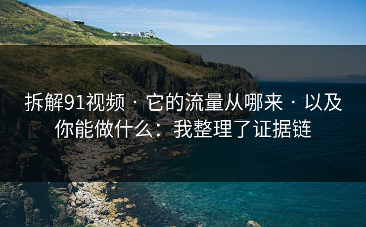 拆解91视频 · 它的流量从哪来 · 以及你能做什么：我整理了证据链